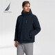 諾帝卡（NAUTICA）【單件直降】男裝秋冬款防輕濺水保暖休閑厚外套棉服男JO3413 藏青4NV M