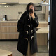 秀絲路牛角扣大衣女學(xué)生小個子赫本風(fēng)毛呢外套中長款秋冬季2023新款黑色 【大衣】 45/55kg/M