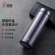 希諾（HEENOOR）保溫杯男士大容量商務(wù)茶杯304不銹鋼高檔泡茶車載便攜水杯 紫銀色 600ml