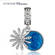 ATHENAIE阿斯娜星空藍閃耀心愿吊墜925銀串飾搭項鏈項墜DIY手鏈轉(zhuǎn)運掛墜子