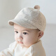 FEELINGBABY嬰兒童帽子春秋季遮陽鴨舌帽小月齡男孩寶寶冬季薄款嬰幼兒棒球帽 灰色 S46(頭圍43-46cm)建議5-12個月