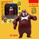 熊出沒(méi)熊出沒(méi)熊大熊二光頭強公仔動(dòng)物玩偶靜態(tài)模型兒童仿真玩具套裝 熊大(15cm)