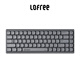 洛斐（LOFREE）無線藍牙機械鍵盤人體工學辦公游戲鍵盤電腦筆記本通用鍵盤熱拔插可愛女生小翹系列 水泥灰色68鍵三模熱插拔- 黃軸