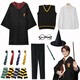 綴櫻哈利波特服裝巫師魔法袍學(xué)院校服cosplay兒童成人披風(fēng)萬(wàn)圣節衣服 格蘭芬多袍+魔杖+領(lǐng)帶 155