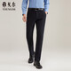 雅戈爾（YOUNGOR）休閑褲男DP棉免燙不易皺褲子自然垂順易打理新品 VCDP329979AWA黑色 33 82A