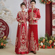 泰勒馬丁（TAILEMARTIN）秀禾服新娘2024新款情侶裝中式婚紗結(jié)婚禮服古裝嫁衣敬酒服婚服 23703綢緞（僅女裝） S