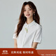 茵曼田園文藝繡花短袖白襯衫女夏季氣質(zhì)百搭娃娃領(lǐng)襯衣上衣 月牙白 S