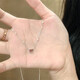 BJYL愛(ài)心項(xiàng)鏈女士小眾ins時(shí)尚吊墜鎖骨鏈?zhǔn)罪椘飞斩Y物送女友送閨蜜 項(xiàng)鏈+精美禮盒