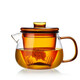 詩(shī)米樂(lè ) 茶壺玻璃泡茶壺 加厚耐熱玻璃泡茶器創(chuàng  )意彩色玻璃居家茶具 600ml 茶韻壺