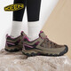 KEEN官方 TARGHEE III WP 男女戶(hù)外登山越野鞋防水防滑徒步鞋 可可色/波森莓色-1018177 (女) 37 女
