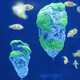 月光水母魚(yú)缸擺件浮石造景仿真漂浮石水族裝飾人工浮石阿凡達石懸浮石樹(shù)脂 S小號