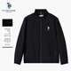 U.S. POLO ASSN.保羅外套男秋季棒球領(lǐng)休閑夾克男士防風(fēng)通勤寬松上衣 黑色 XL