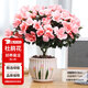 花翁杜鵑花盆栽花卉帶花苞綠植 大號(hào)粉色杜鵑(郁金香瓷盆)源頭直發(fā)