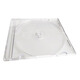 錸德（RITEK） cd盒 dvd盒  光盤(pán)袋 光盤(pán)收納盒  碟片盒 圓盒 盤(pán)貼 半圓貝殼盒方盒 白底薄盒10個(gè) 可裝封面