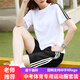中考體育專用運(yùn)動(dòng)服女生套裝初三中招體考跑步跳繩考試衣服裝班服 白黑套裝 XL【建議111-120斤】