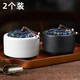 闋幸粗陶茶葉罐復(fù)古手工窯變?nèi)帐讲杵斩晒ú杼沾蓛?chǔ)物罐禮物高顏值 【黑+白】一對(duì)裝