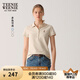 Teenie Weenie小熊POLO衫女2025年春夏新款翻領(lǐng)半開(kāi)襟刺繡基礎(chǔ)短袖T恤女 燕麥色 M (165)