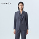 朗姿/LANCY春季新款職業(yè)長(zhǎng)袖西裝外套女式小西服羊毛氣質(zhì) 月夜深藍(lán)色 M