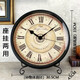 迪高時(shí)鐘歐式座鐘美式復(fù)古家用鐘表客廳擺放表擺臺(tái)式桌面臺(tái)鐘擺件坐鐘 黑色