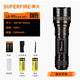 神火（SupFire）L6-XPE/R5強光手電筒T6充電燈LED戶(hù)外遠射王經(jīng)典36W大功率備用燈 L6-R5（8瓦）雙電套裝3500毫安