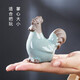 fw陶瓷十二生肖雞擺件可愛(ài)小雞茶寵茶玩桌面擺設(shè)裝飾工藝禮品吉祥物 可愛(ài)公雞哥窯