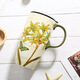 愛屋.格林馬克杯大容量陶瓷杯帶蓋水杯咖啡杯景德鎮(zhèn)女生高顏值七夕禮物 花開漫舞3LTM5123N500ml