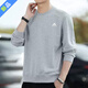 阿迪達斯（adidas）衛(wèi)衣男裝春新款運動服跑步訓練健身長袖休閑圓領棉質(zhì)套頭衫 IC9331-簡約灰色/純棉舒適 M (175/96A)