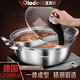 歐樂多（Olodo） 鴛鴦鍋電磁爐用鴛鴦火鍋鍋具分體式火鍋盆304不銹鋼火鍋全爐灶 鴛鴦鍋 配隔熱夾+公夾 30cm