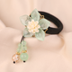 江南初見(jiàn)復古馬尾扣發(fā)圈森女系發(fā)繩綠色花朵民族風(fēng)頭飾發(fā)飾頭繩送女友禮物 發(fā)圈