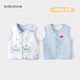 babylove嬰兒馬甲春秋純棉兩面穿寶寶可愛(ài)小坎肩背心保暖馬夾上衣
