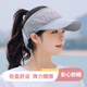 櫻蘇魚防曬帽女遮陽帽子夏季大帽檐空頂太陽帽戶外騎車沙灘發(fā)箍透氣涼帽 sport-淺灰色