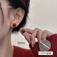 YIZUN. CHOMEL999銀針耳釘女安可拉紅珍珠耳環(huán)正圓秋冬高級(jí)感復(fù)古氣質(zhì)過年耳飾 紅色扁圓珍珠耳釘-10MM-999銀針