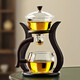 凡作 玻璃懶人茶具套裝整套帶茶盤(pán)泡茶神器吸磁茶壺茶具三件套1邀月自動(dòng)茶具
