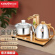 金灶（KAMJOVE）全自動(dòng)上水電熱水壺功夫泡茶恒溫水壺 燒水保溫一體全自動(dòng)茶臺燒水壺 V3 0.9L