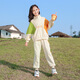 貝樂聰童裝女童套裝兒童衣服秋裝新款中大童女孩學(xué)生運(yùn)動(dòng)休閑兩件套 白色 140碼(建議身高130CM左右)