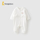 童泰（TONGTAI）嬰兒連體衣春秋女寶寶衣服外出哈衣爬服T41W0022-DS白色66cm