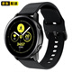 泰閣詩(shī)雅適配三星Galaxy Watch 3/4/5智能手表三星Galaxy Watch7/6表帶Active1代2代糖果色反扣硅膠表帶 炫酷黑 三星Galaxy Watch3 45mm-22mm