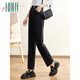 Halo Queen牛仔褲女春秋高腰顯瘦垂感直筒褲時(shí)尚氣質(zhì)百搭褲子新品H144N3002