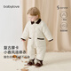 babylove嬰幼兒連體衣秋冬薄夾棉寶寶哈衣百搭外出服輕薄保暖棉服摩卡白棕 摩卡白棕 80cm