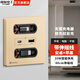 國際電工USB插座面板快充20W帶type-c插座面板開關(guān)帶USB接口手機充電插座 安卓蘋果線+USB+Type-c【金色】