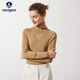 納維凱爾意大利小帆船女士全羊毛通勤打底高領(lǐng)毛衣2334084501 古巴砂 M 
