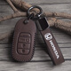堅翔26款本田CRV鑰匙套雅閣思域XRV型格ZR-V致在繽智車(chē)冠道鑰匙包套扣 B款復古棕色+真皮車(chē)標繩