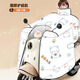 帕提拉斗篷式電動(dòng)車(chē)擋風(fēng)被冬季加絨加厚電瓶摩托車(chē)擋風(fēng)罩全包防水防風(fēng)罩 【白色小熊】加絨加厚防風(fēng)