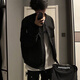卡圖弛美式cleanfit短款ma1飛行員夾克男春秋季高街vibe棒球服外套衣服 黑色 L