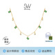 SILVER & WAY【原創(chuàng  )設計】綠光野澗S925銀項鏈多巴胺時(shí)尚歐美風(fēng)疊戴新款鎖骨鏈 原創(chuàng  )設計-綠光野澗