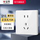 公牛（BULL）開(kāi)關(guān)插座五孔插座86型暗裝5孔USB插座電視網(wǎng)絡(luò )插座 G12象牙白 【正五孔10A】?jì)?yōu)先發(fā)貨