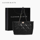 CLEHAN&KITECK包包女包2025新款小香風(fēng)菱格鏈條包大容量單肩包上班通勤托特包 黑色（生日禮物送女友）