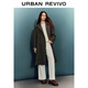 UR冬季新款女裝復古風(fēng)通勤雙排扣長(cháng)款寬松大衣UYU140051 咖棕 M