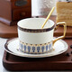 瓷俠客咖啡杯碟套裝高檔精致英式下午茶茶具骨瓷杯碟勺套裝陶瓷輕奢 【包金版】浪漫國度杯碟勺