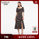 歌莉婭真絲連衣裙2025新款度假法式高智桑蠶絲碎花裙1E7L4K90A 7CD盛夜花園印花 XXS